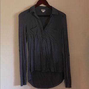 Charcoal grey Converse button up longshirt Size S